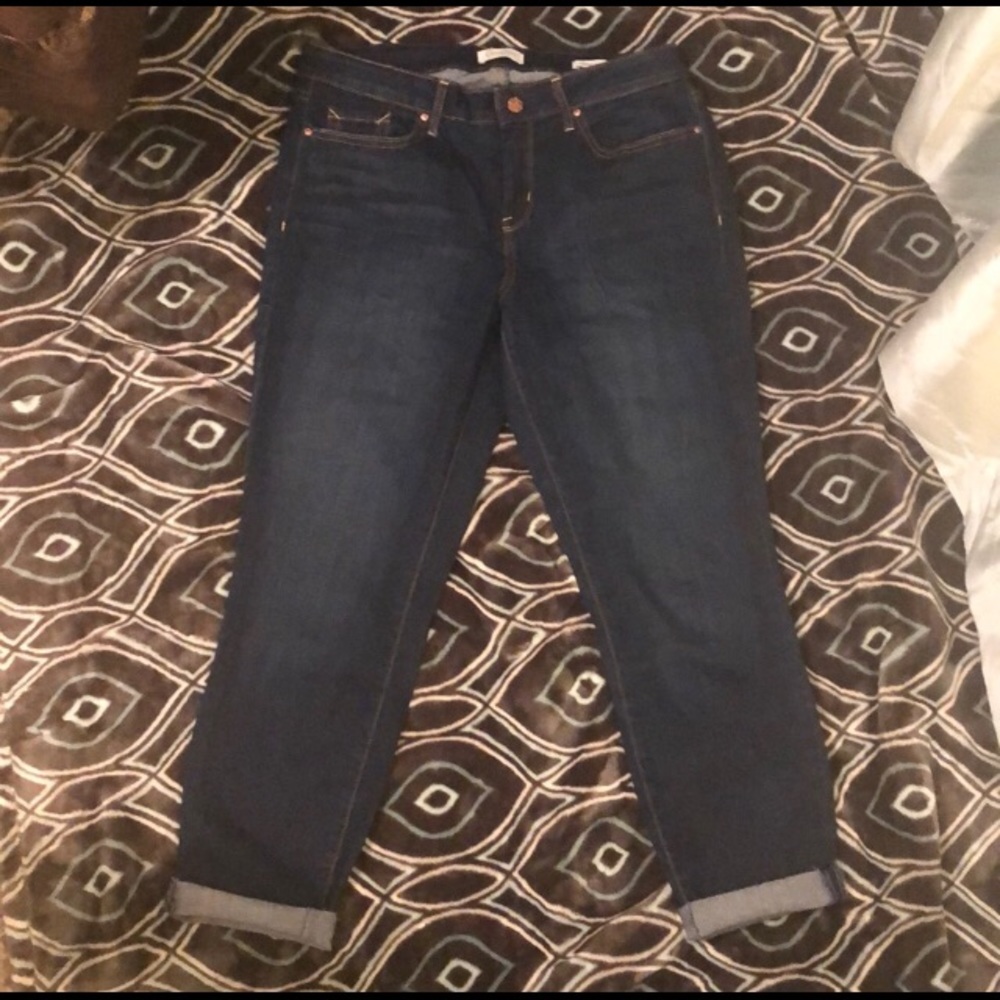 Jessica Simpson dark wash skinny Capri